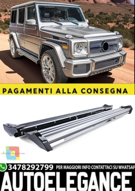 🎀 Pedane in Acciaio Inox Stile OE per Mercedes Classe G W463 (1989–2015)🎀