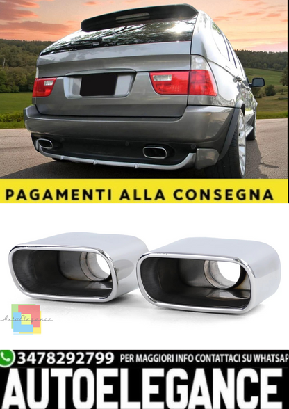 🎀Terminali di Scarico Sport Optik per BMW X5 E53 3.0i 1999-2006🎀