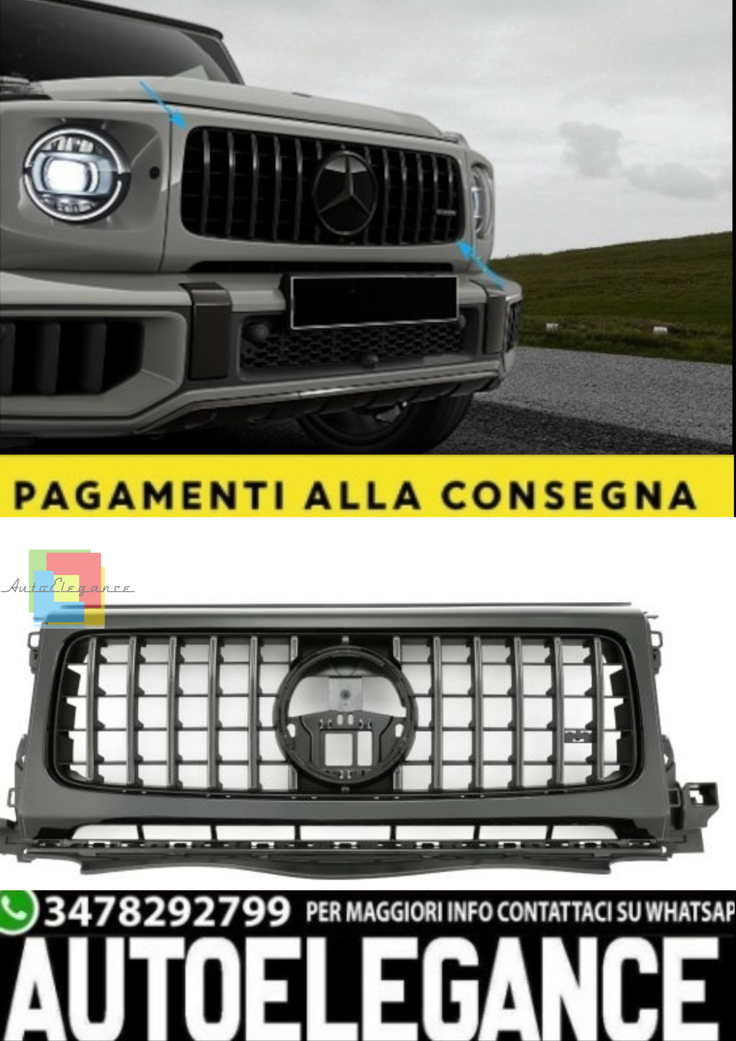 🎀Griglia Sport Panamericana GT per Mercedes Classe G W465 dal 04/2024🎀