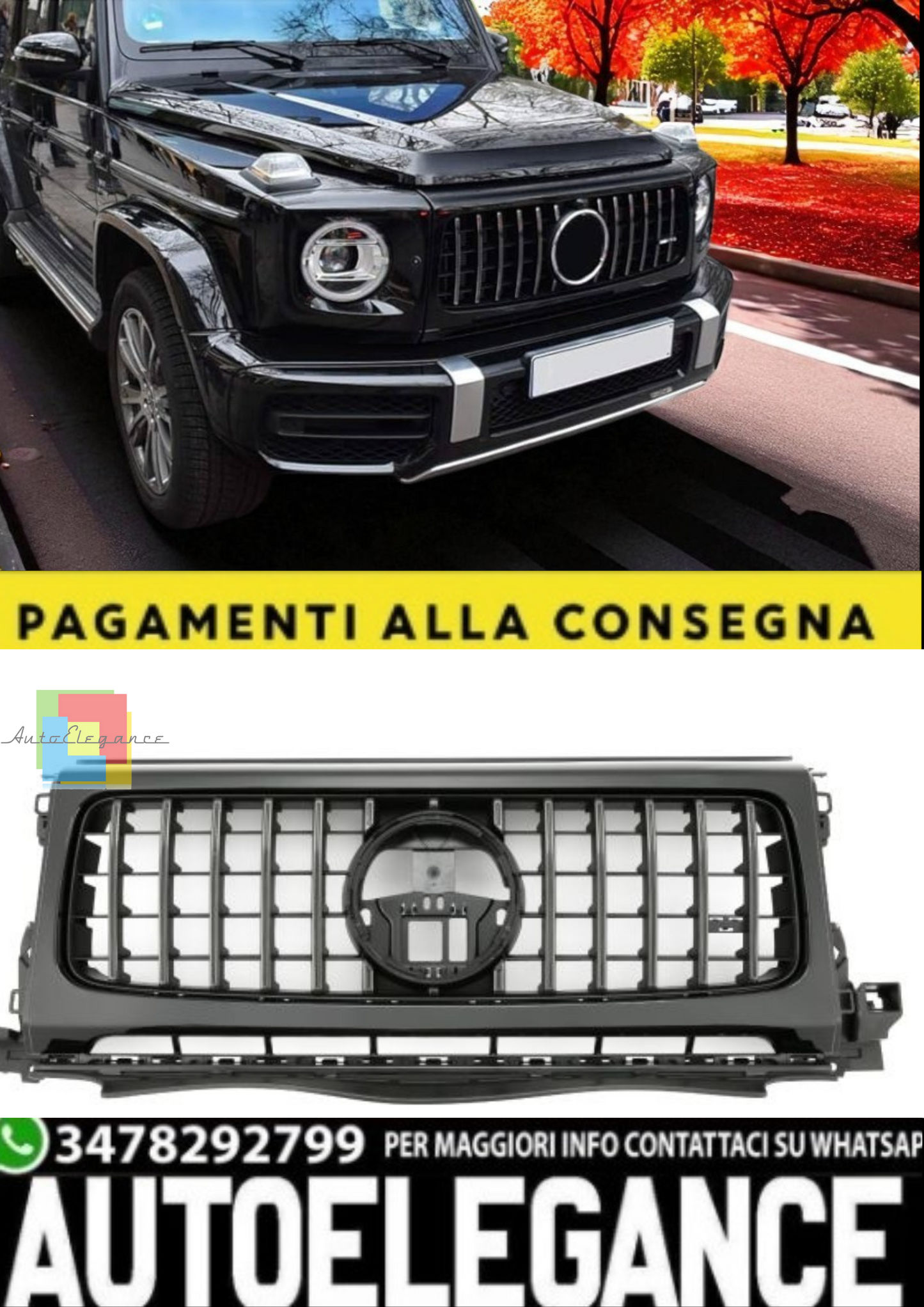 🎀Griglia Sport Panamericana GT per Mercedes Classe G W465 dal 04/2024🎀