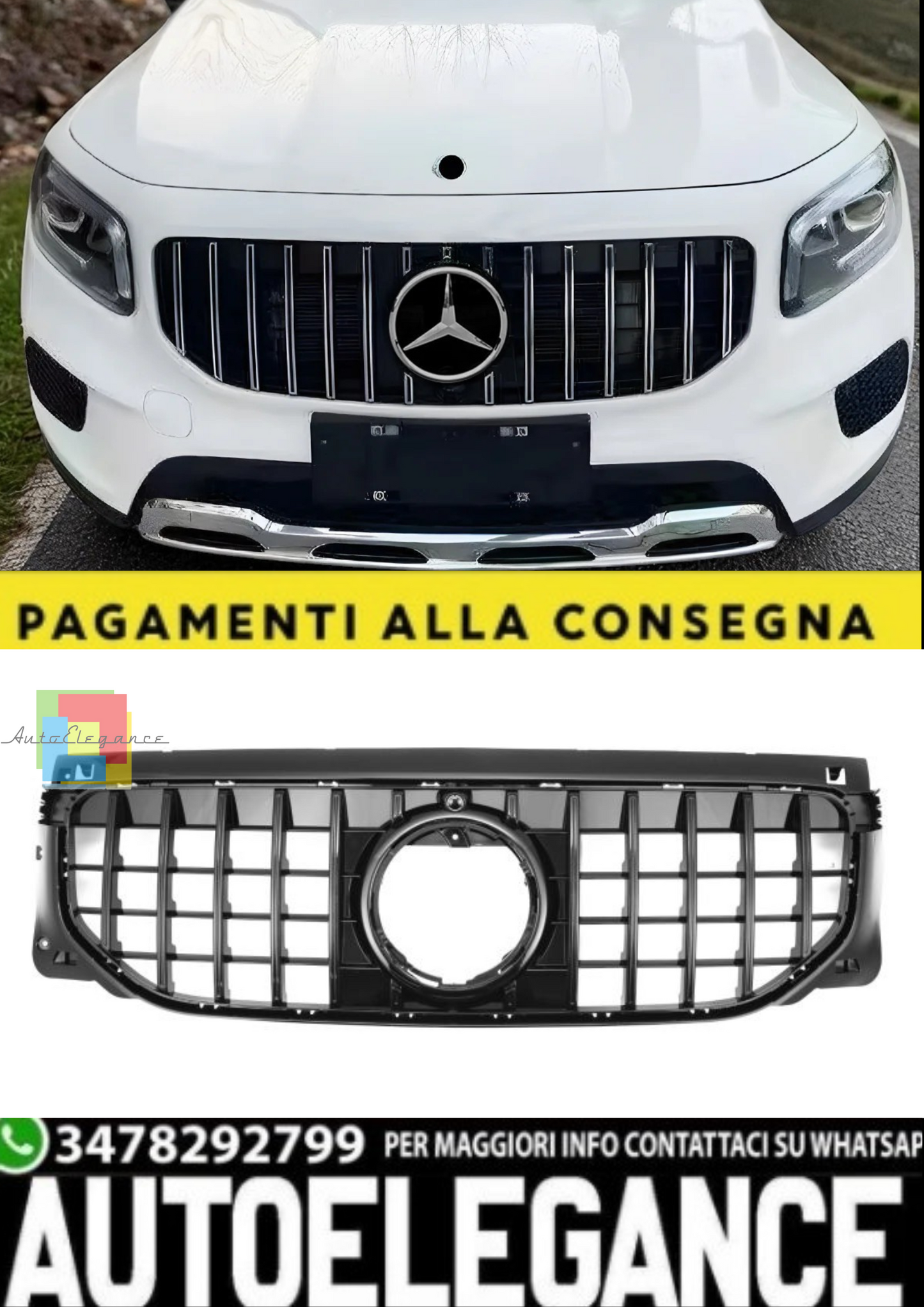 🎀Sport Panamericana GT Grill Grille fits for Mercedes X247 GLB 2023-🎀