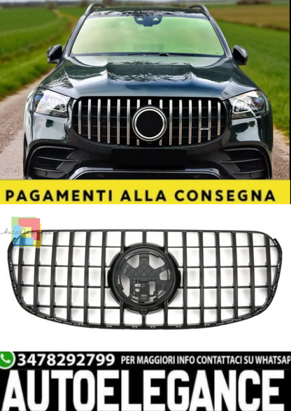 🎀Griglia Sportiva Panamericana GT Nero Lucido per Mercedes GLS X167 Facelift 🎀