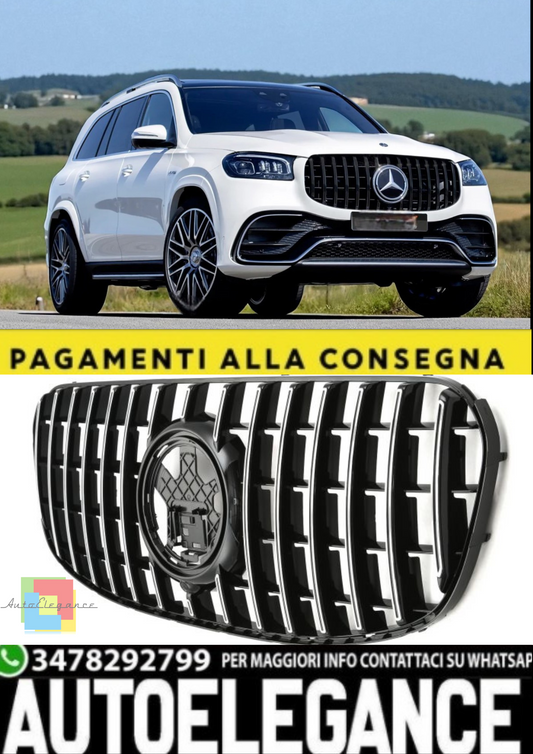 🎀Griglia Sportiva Panamericana GT Nero Lucido per Mercedes GLS X167 Facelift 🎀