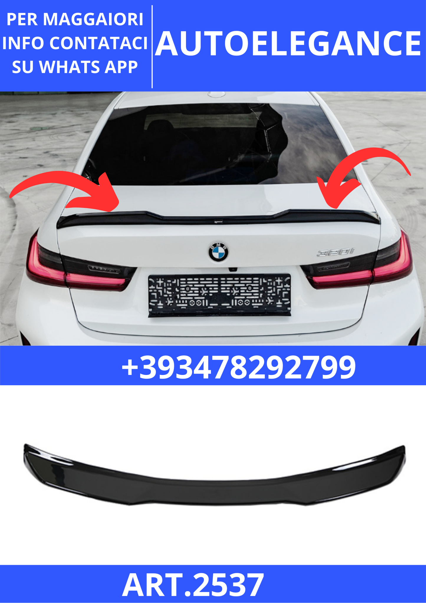 💫ART.2537 Spoiler BMW G20 2019+ A Plus M Pack Cap V2💫