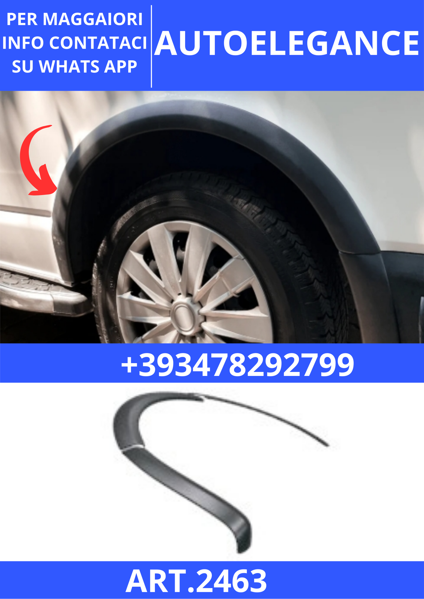 💫ART.2463 PARAFANGHI ALLARGATI VW TRANSPORTER T5/ T5.1 2003-2015 SWB & LWB💫