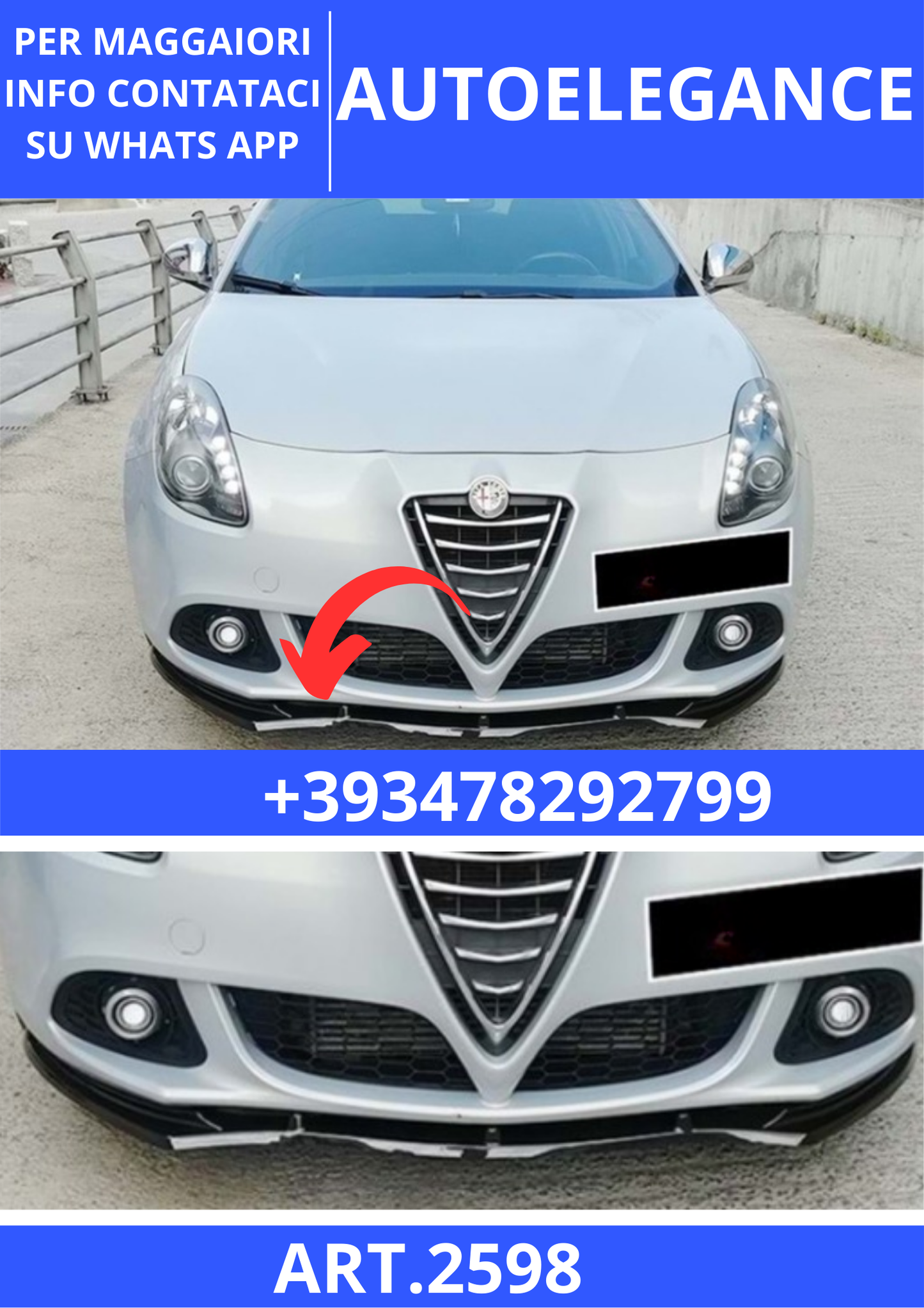 💫ART.2598 Splitter A. Romeo Giulietta A Plus V1 2010+💫