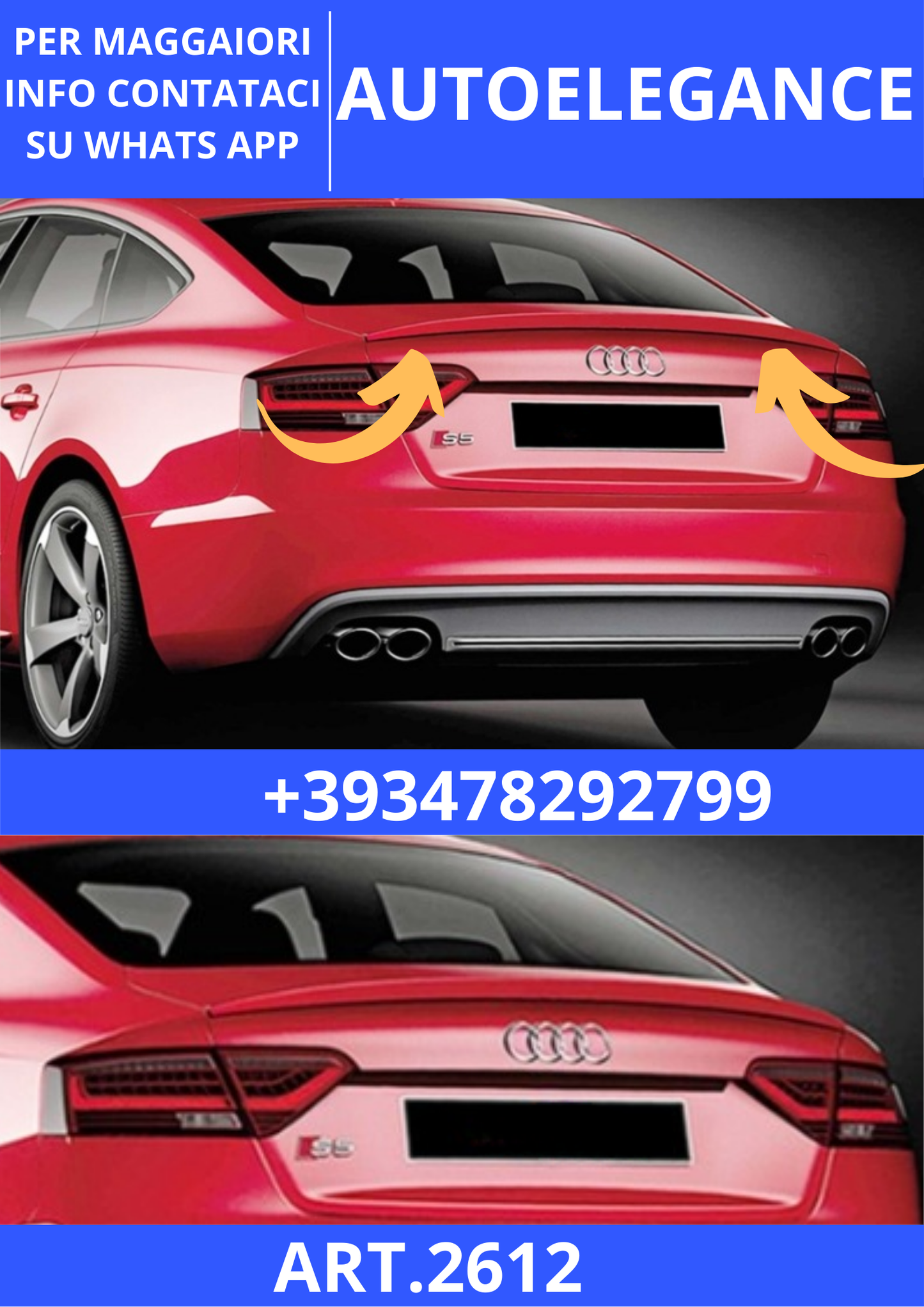 💫ART.2612 Spoiler Audi A5 8T8 SB 2007+💫
