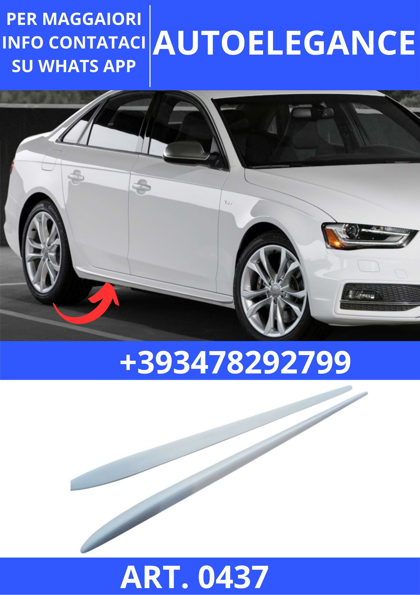 💫ART. 0437 MINIGONNE AUDI LOOK SLINE S GREZZE 194CM💫