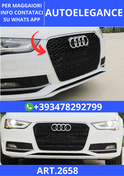 💫ART.2658 Paraurti Anteriore RS4 Style Audi A4 2012+💫