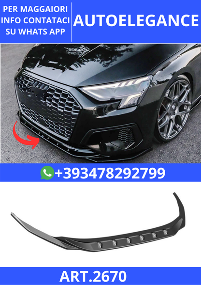 💫ART.2670 Splitter A Plus V1 Style Audi A3 8Y HB/SD 2020+💫