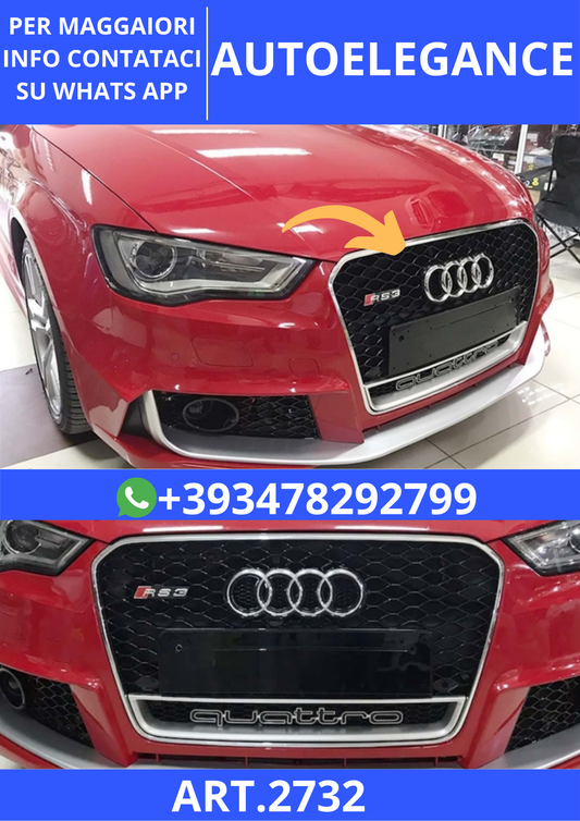 💫ART.2732 Griglia Anteriore RS3 Style Audi A3 8V 2012+💫