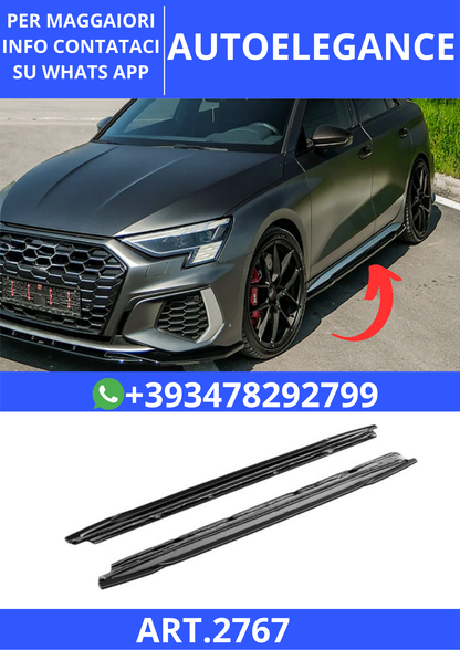 💫ART.2767 Sotto Minigonne S3/S Line V1 Style Audi A3 S 8Y SB/SD 2020+💫
