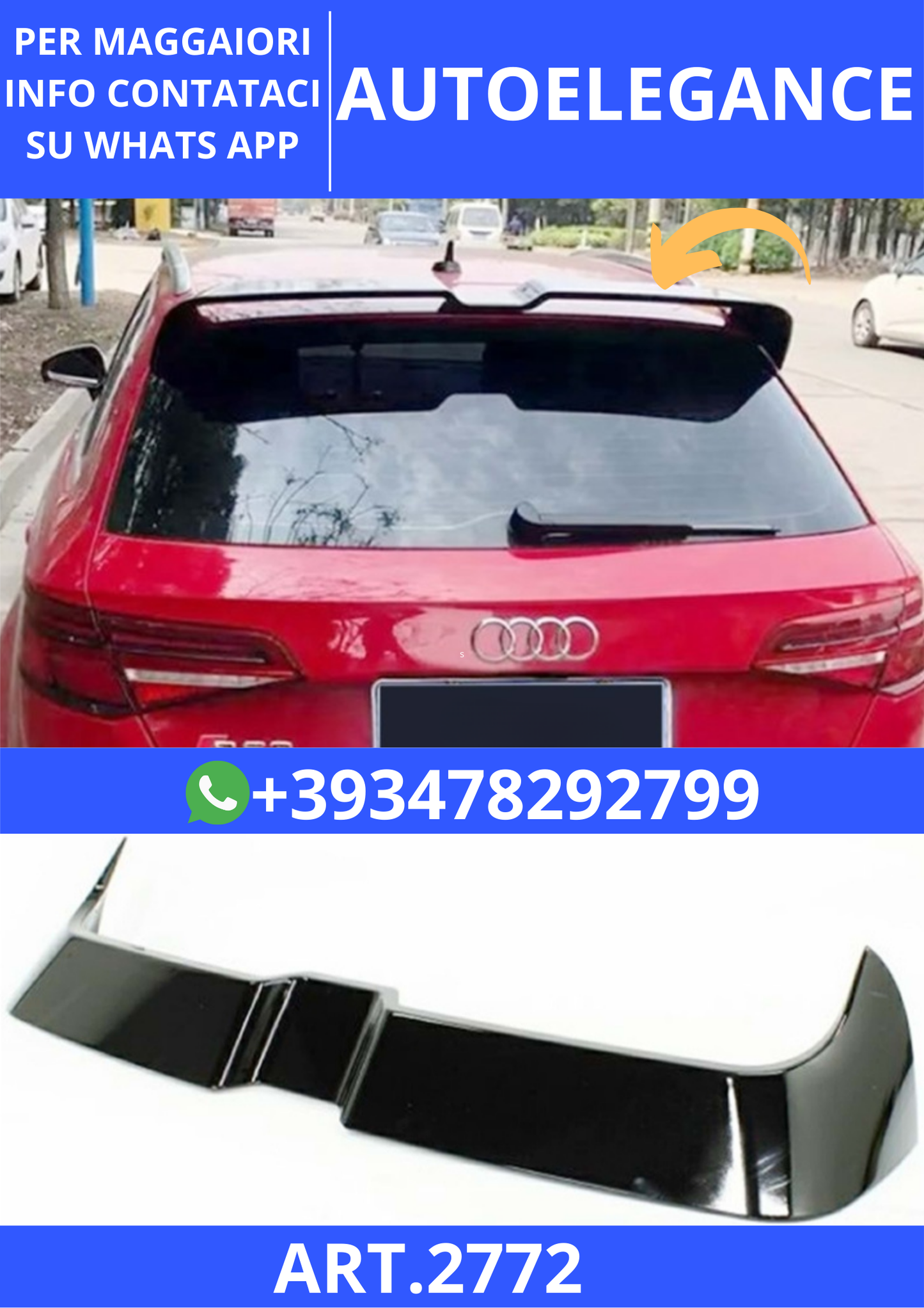 💫ART.2772 Spoiler Oettinger Style Audi A3 8V SB 2012+💫