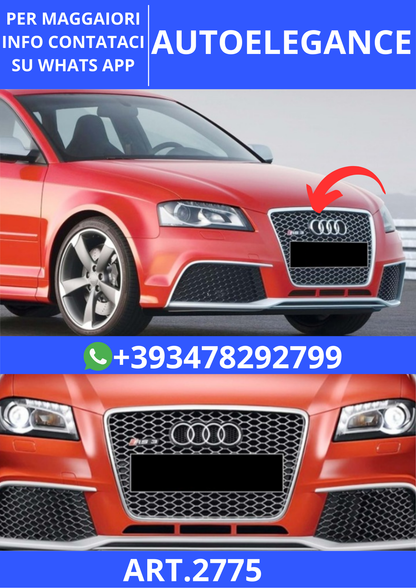💫ART.2775 Griglia Anteriore RS3 Style Audi A3 8P FL3 2010+💫