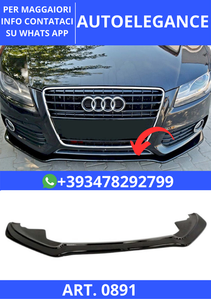 💫ART. 0891 SPLITTER A5 2007-2011 S-LINE S5 NERO LUCIDO💫