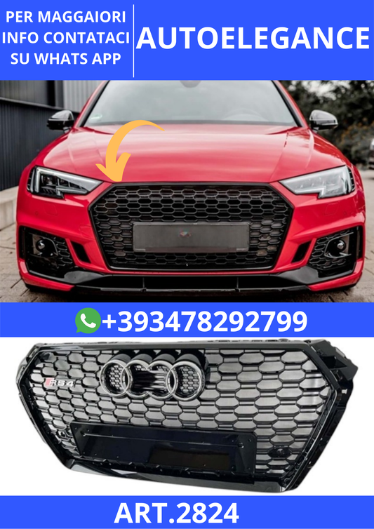 💫ART.2824 Griglia Anteriore RS4 Style Audi A4 B9 2016+💫