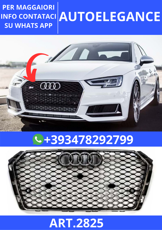 💫ART.2825 Griglia Anteriore RS4 Style Audi A4 B9 2016+💫
