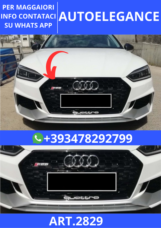 💫ART.2829 Griglia Anteriore RS5 Style Audi A5 B9 2016+💫