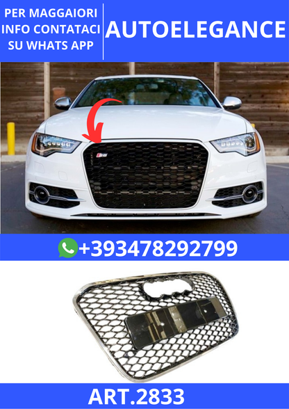 💫ART.2833 Griglia Anteriore RS6 Style Audi A6 4 2011+💫