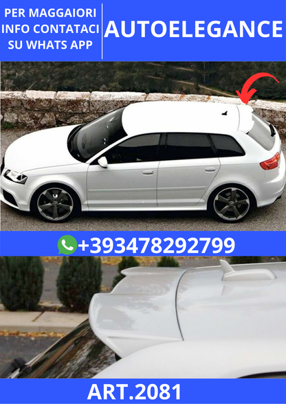 💫ART.2081 SPOILER A3 8P 2004-2012 5D SPORTBACK LOOK RS3 NERO LUCIDO💫