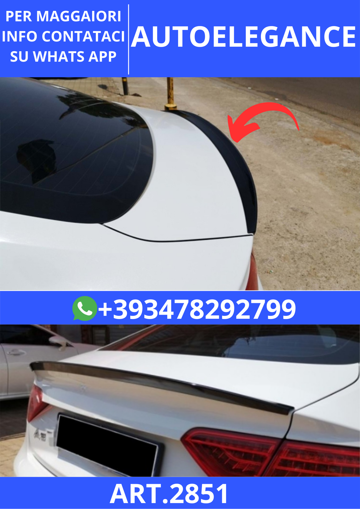 💫ART.2851 Spoiler S4 V2 Anatomic Style Audi A4 B8 2008+💫