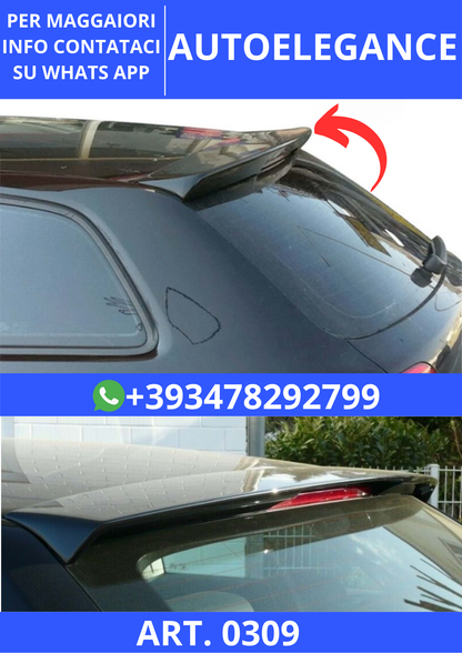💫ART. 0309 SPOILER A3 8P 2003-2012 3 PORTE S3 NERO LUCIDO💫