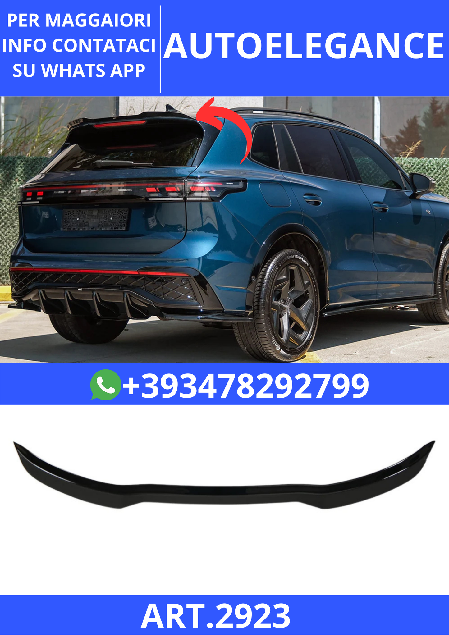 💫ART.2923 Spoiler VW VOLKSWAGEN Tiguan Standard/R-Line Mk3 2024+💫