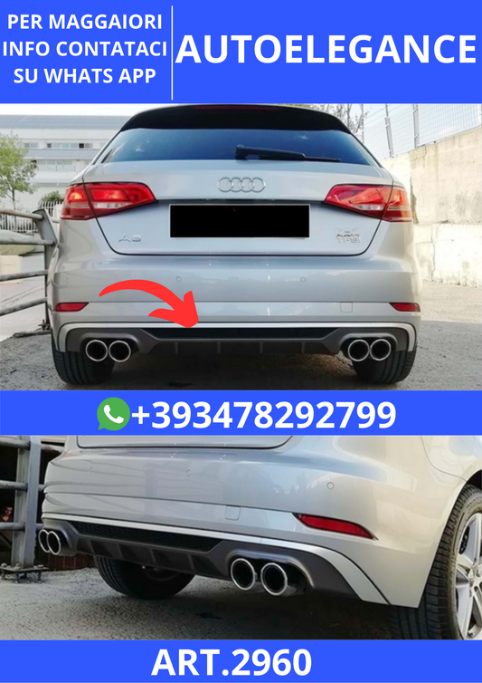 💫ART.2960 Diffusore S3 Style Audi A3 8V FL 2017+💫