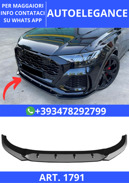 💫ART. 1791 SPLITTER Q8 2019-2023 RSQ8 NERO LUCIDO💫