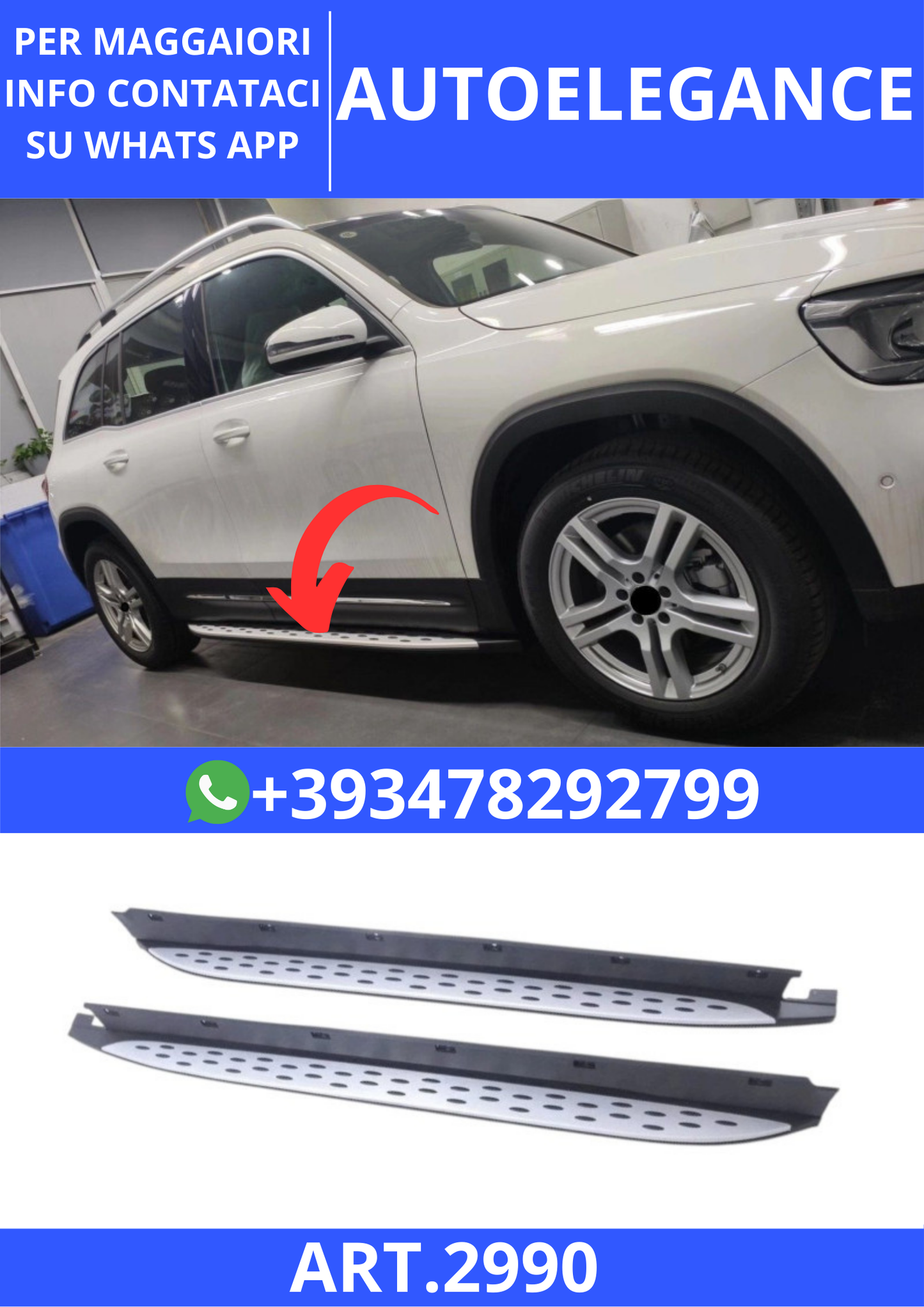 💫ART.2990 Pedane laterali Mercedes-Benz GLB X247 (2019+)💫