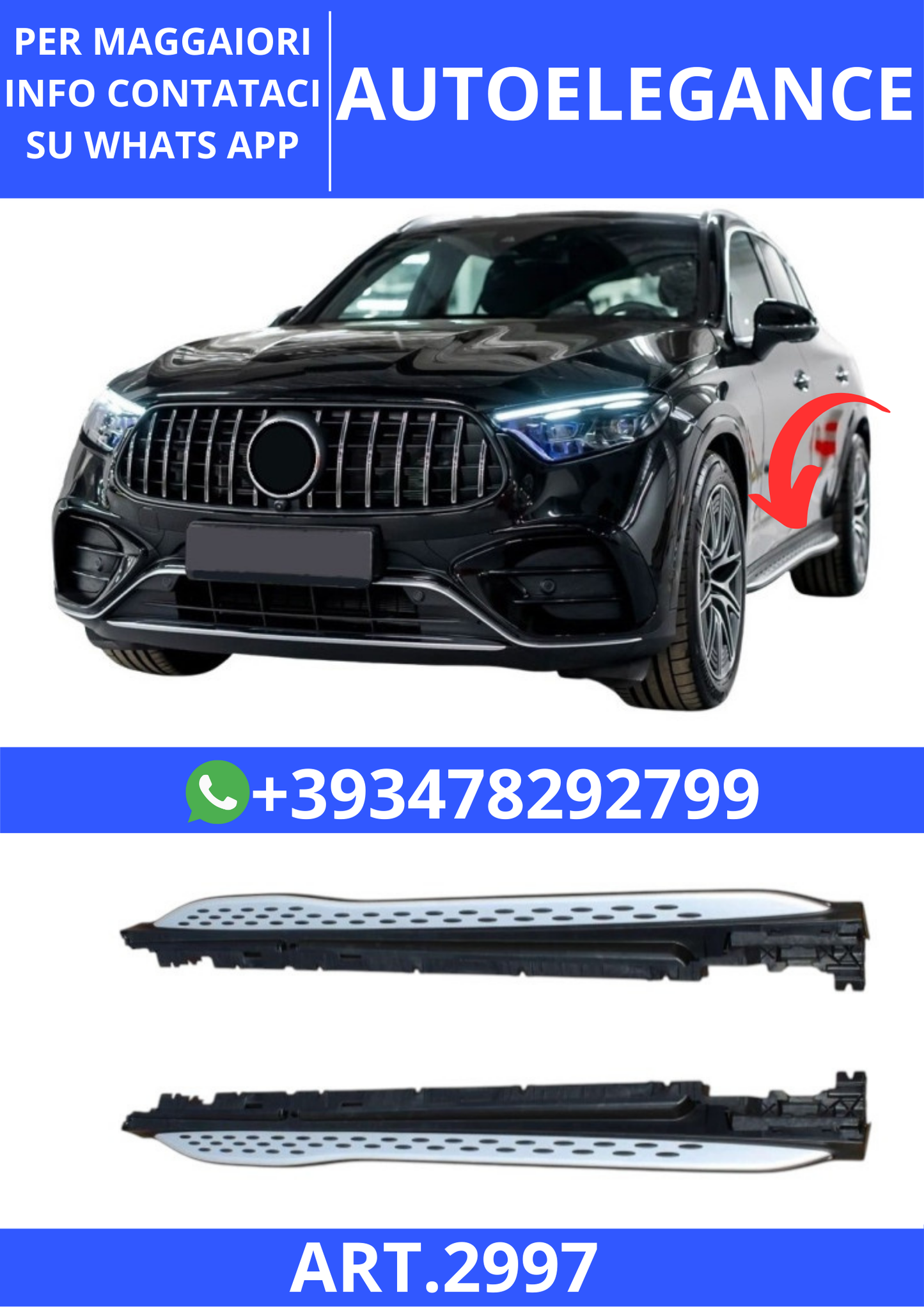 💫ART.2997 Pedane Laterali Mercedes GLC - GLC coupe X254 C2 💫