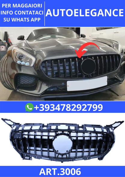 💫ART.3006 Griglia Mercedes-Benz AMG GT C190 Coupé Nero 2 porte 2014-2017💫