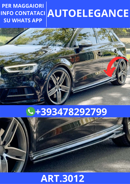 💫ART.3012 Sotto Minigonne A Plus S3/S Line V3 Style Audi A3 S 8V SB 2012+💫