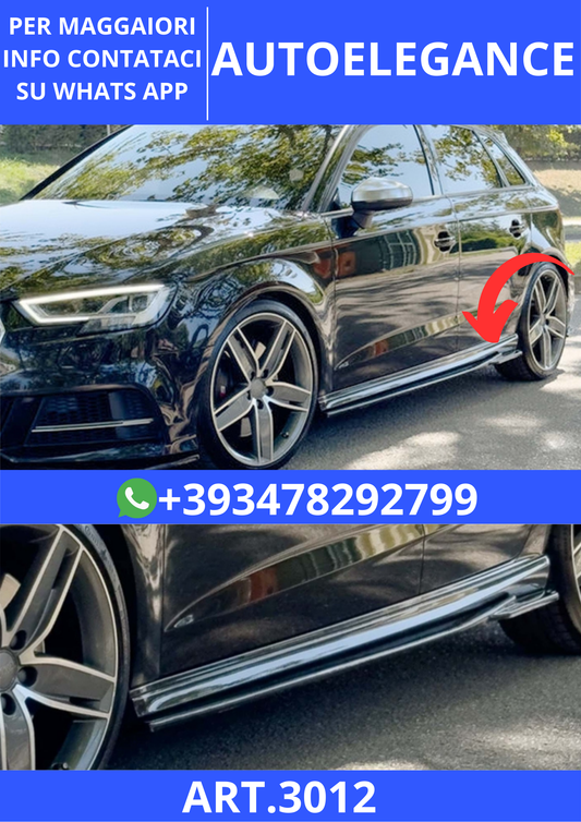 💫ART.3012 Sotto Minigonne A Plus S3/S Line V3 Style Audi A3 S 8V SB 2012+💫