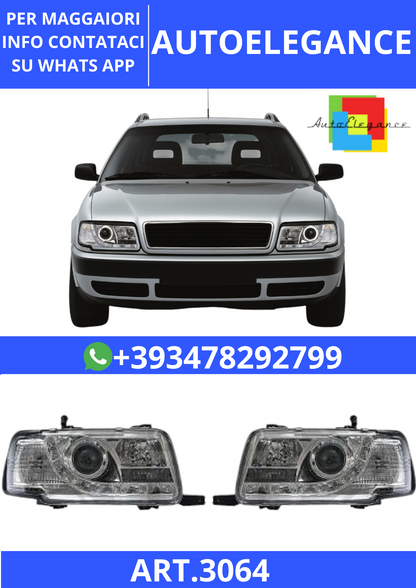 💫ART.3064 Set Fari Anteriori DRAGON-LIGHTS(chromato) Audi 80 Lim/Avant💫