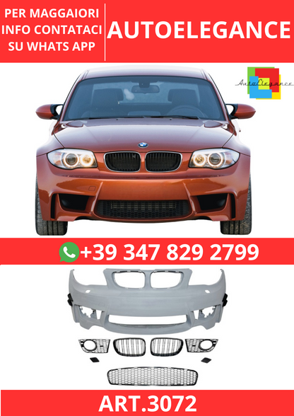 💫ART.3072 Paraurti Anteriori BMW E82 / E88 / E87 / E81 LOOK M2💫