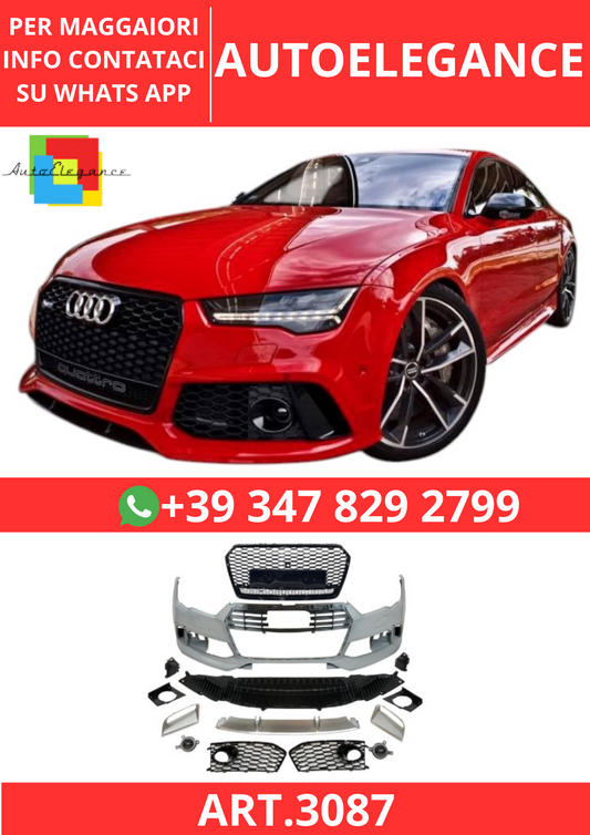 💫ART.3087 Paraurti Anteriore Audi A7 2015-2018 Look RS7💫