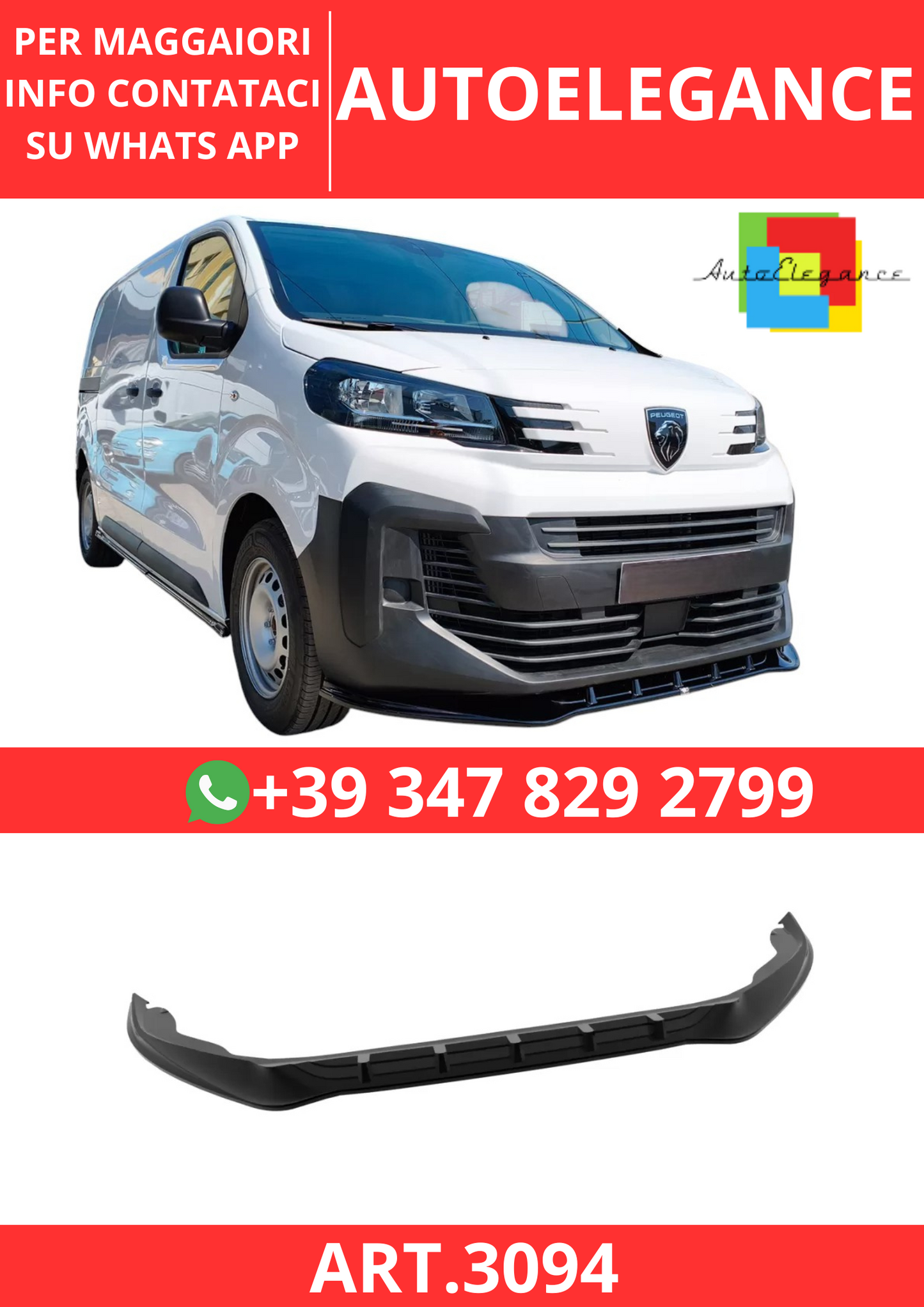 💫ART.3094 Splitter Citroen Jumpy / Space Tourer / Toyota Proace MK3💫