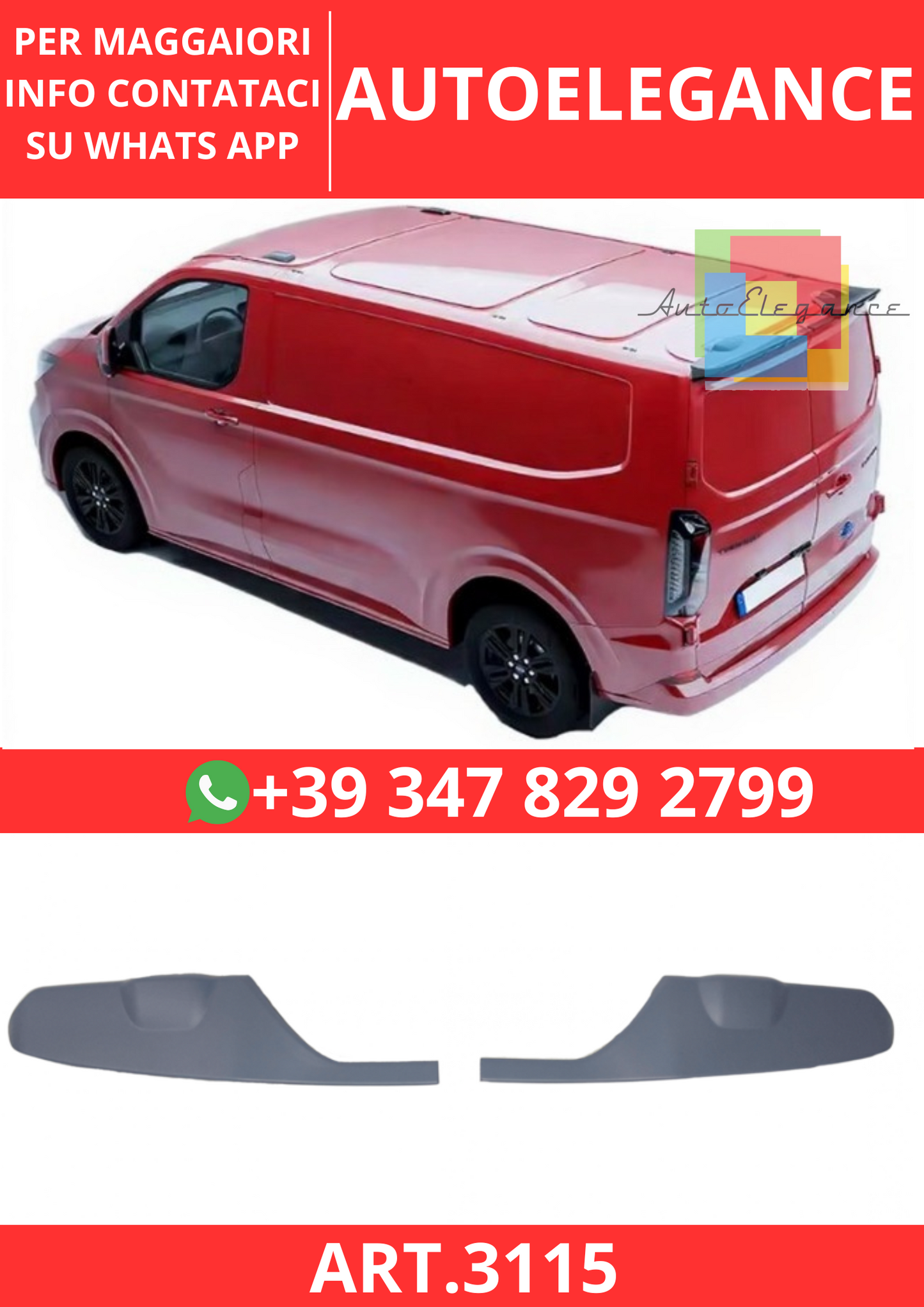 💫ART.3115 Spoiler Ford Transit Custom MK2 2024💫