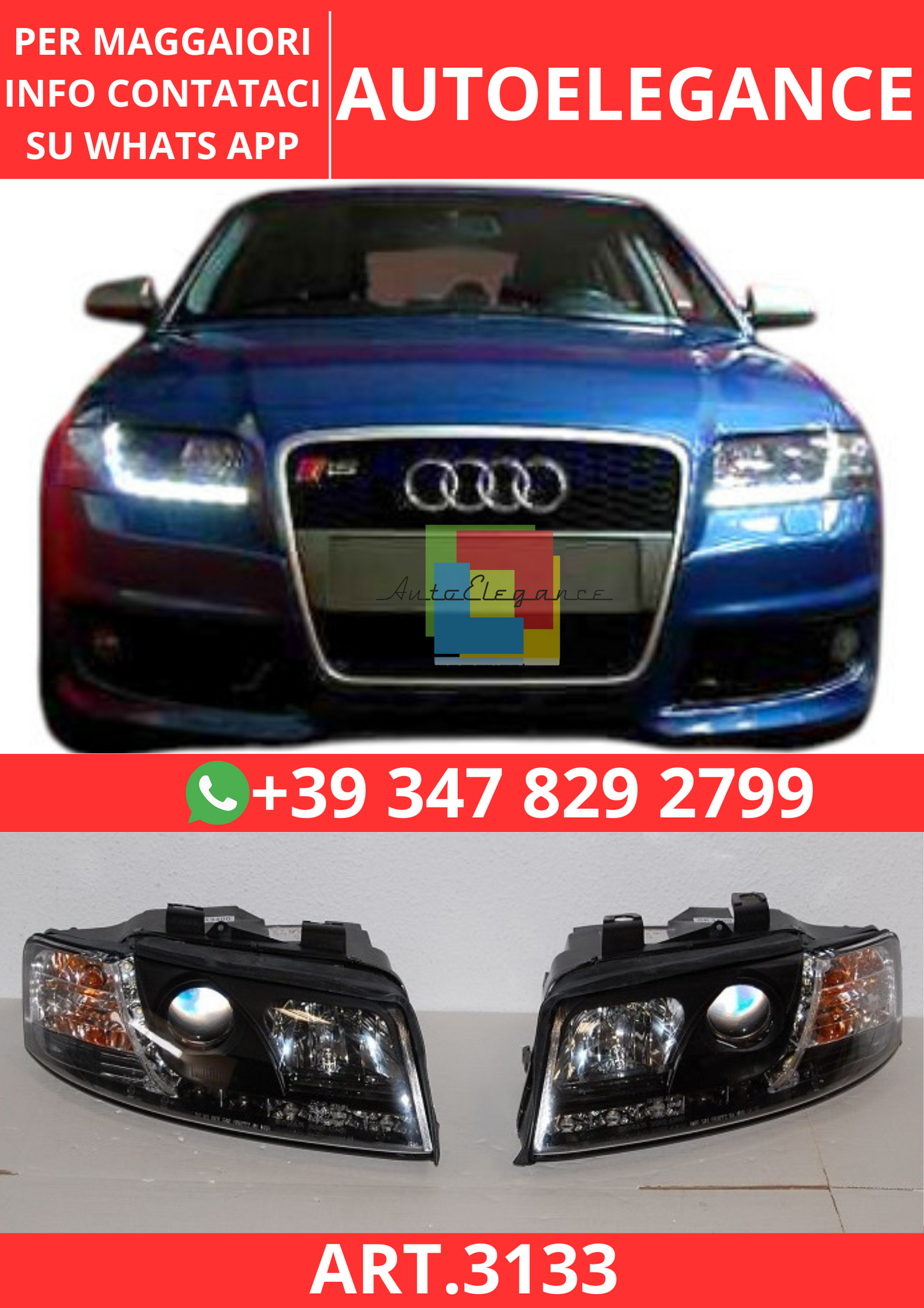 💫ART.3133 Fari Day Light Audi A4 '02-04💫