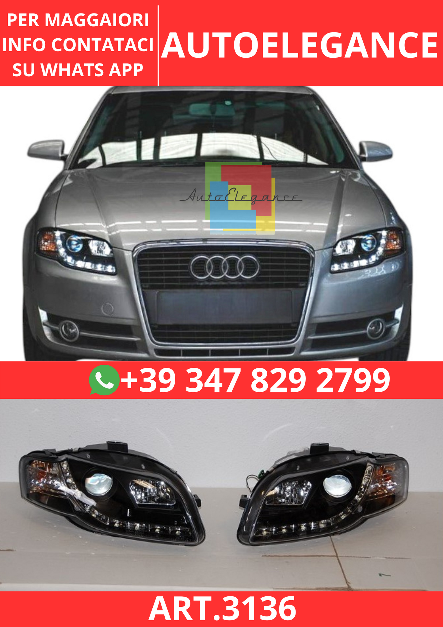 💫ART.3136 Fari Day Light Audi A4 B7 05-08💫