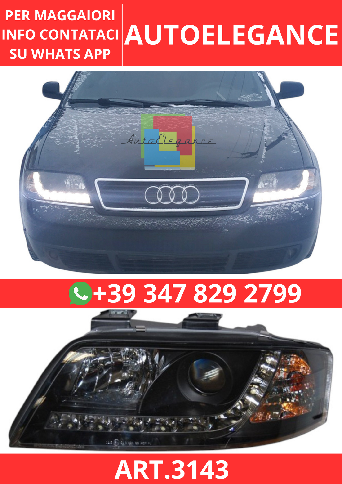 💫ART.3143 Fari Day Light Audi A6 C5 99-00💫