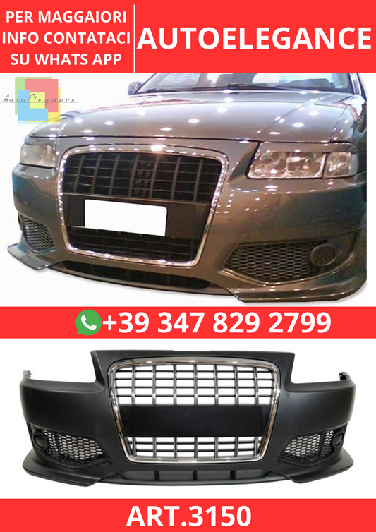 💫ART.3150 Paraurti Anteriore Audi A3 '96/'02 Tipo S3 ABS💫