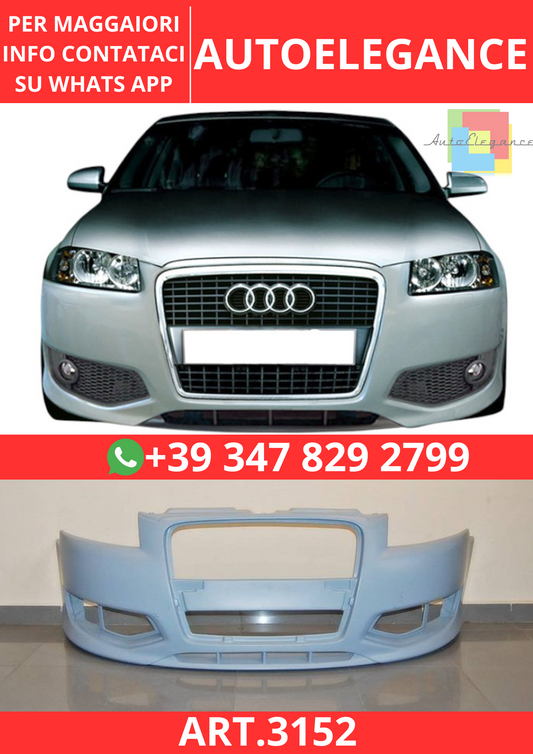 💫ART.3152 Paraurti Anteriore Audi A3 03-04 Style S3 07💫