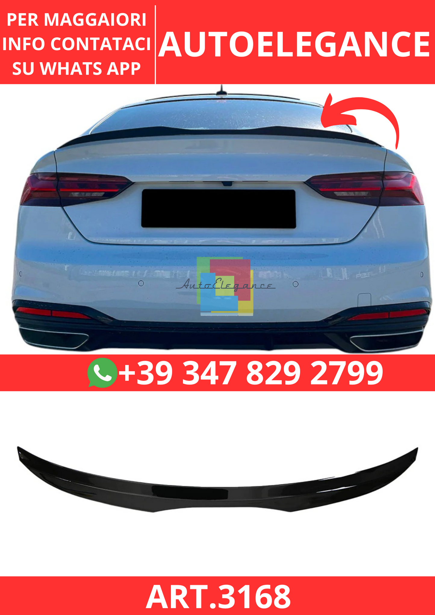 💫ART.3168 Spoiler AUDI A5 S-Line / S-Line Facelift F5 Sportback 2016+💫