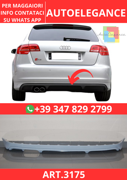 💫ART.3175 Diffusore Audi A3 8P Sportback S3💫