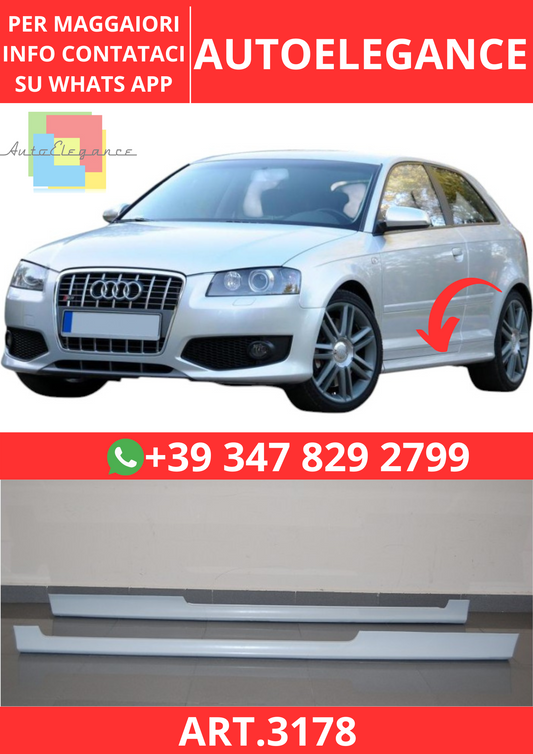 💫ART.3178 Minigonne Audi A3 2003-2012 Look S3 3 Porte💫