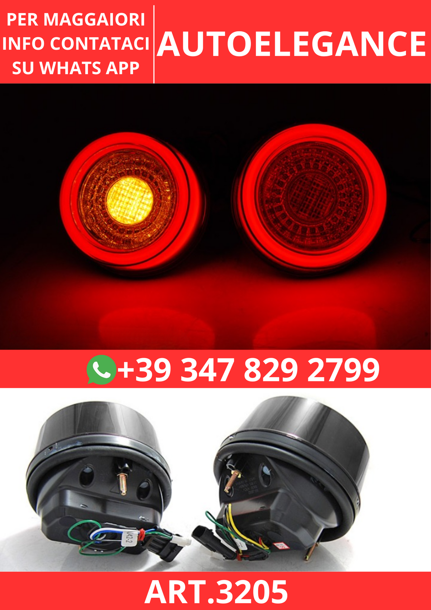 💫ART.3205 LED TAILIGHTS SMOKE compatibili con FERRARI F355 / F360💫