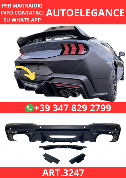💫ART.3247 Diffusore Posteriore Ford Mustang 2023+ look Dark Horse Competition💫