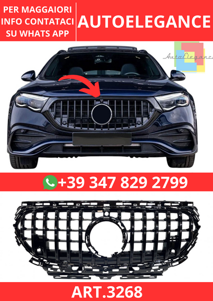 💫ART.3268 Griglia Mercedes W214 Look GT FULL BLACK Fotocamera💫